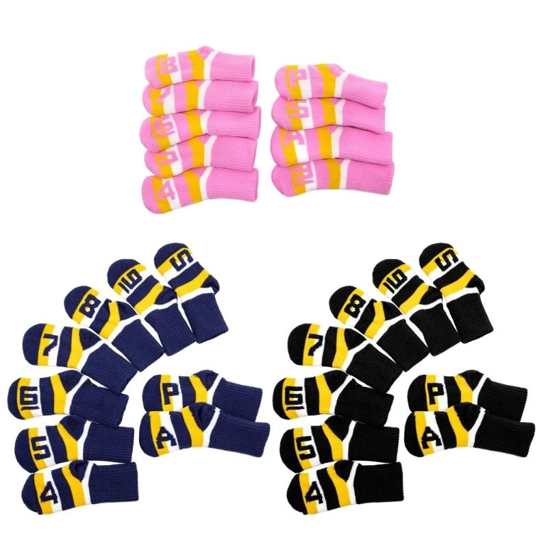 9 pçs golfe ferro headcover go - Golf Equipment Set avaliação e preço